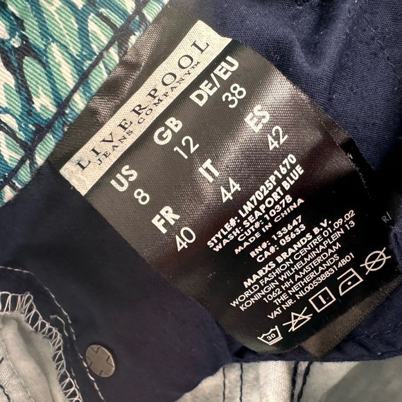 Cute Colorful Print Liverpool Cropped Pants - Picture 5 of 5